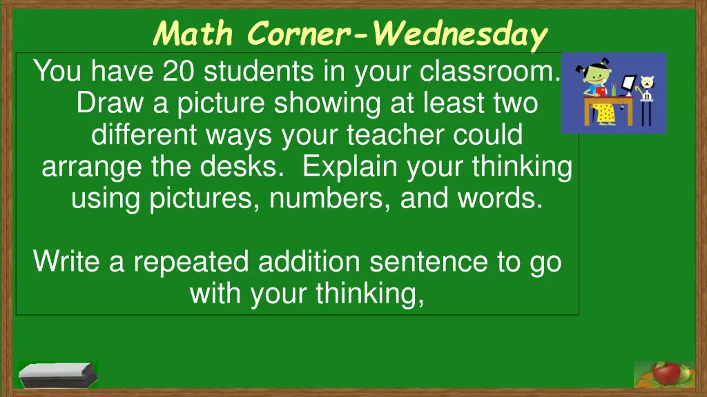math corner wednesday you have 20 students 1