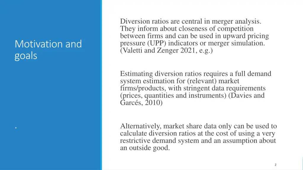 diversion ratios are central in merger analysis