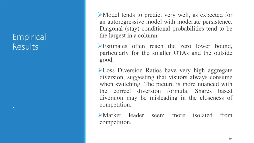 model tends to predict very well as expected
