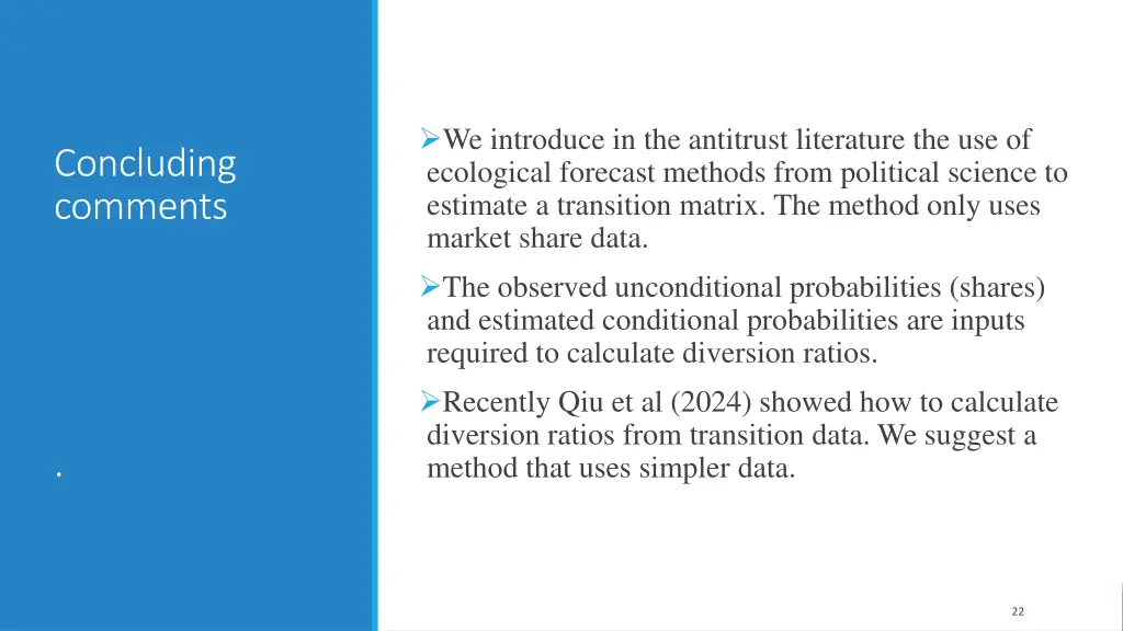 we introduce in the antitrust literature 1