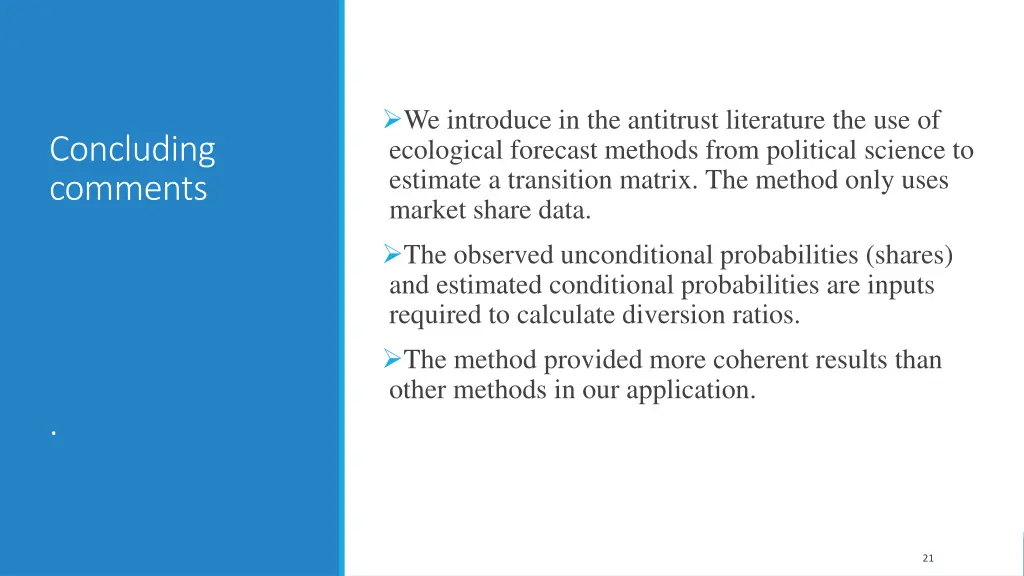 we introduce in the antitrust literature