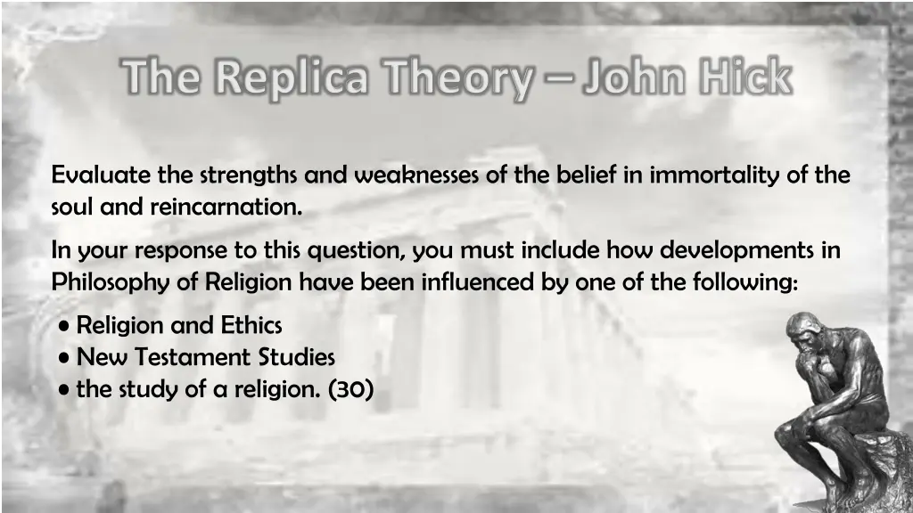 the replica theory john hick 1