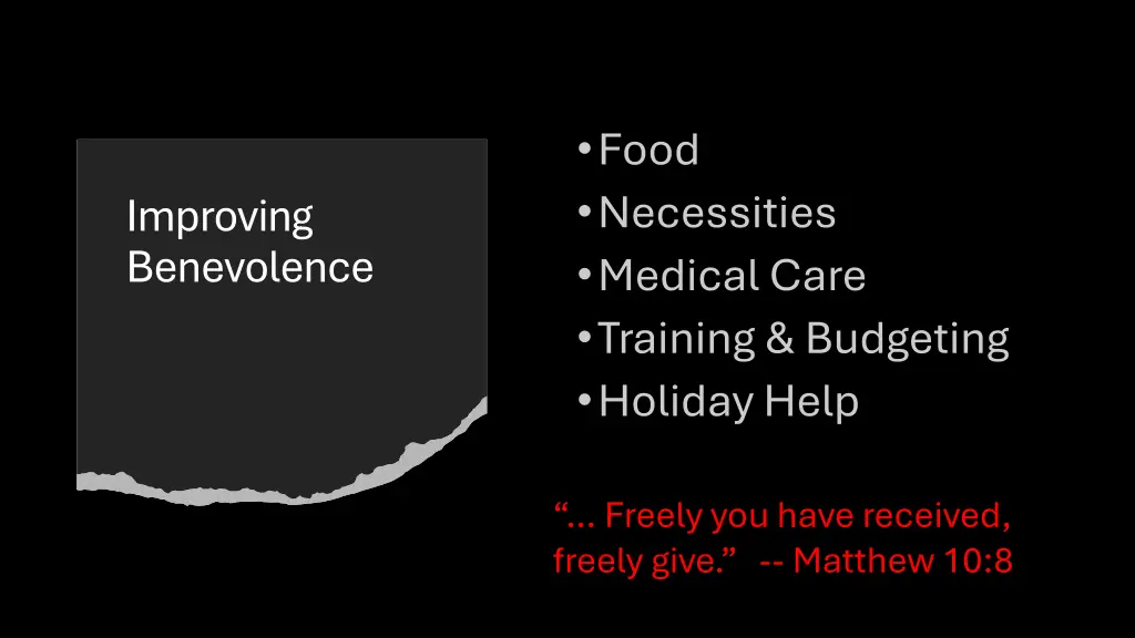 improving benevolence
