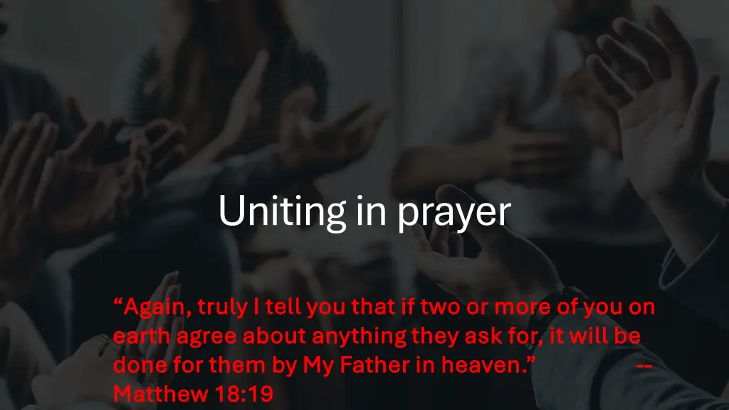 uniting in prayer