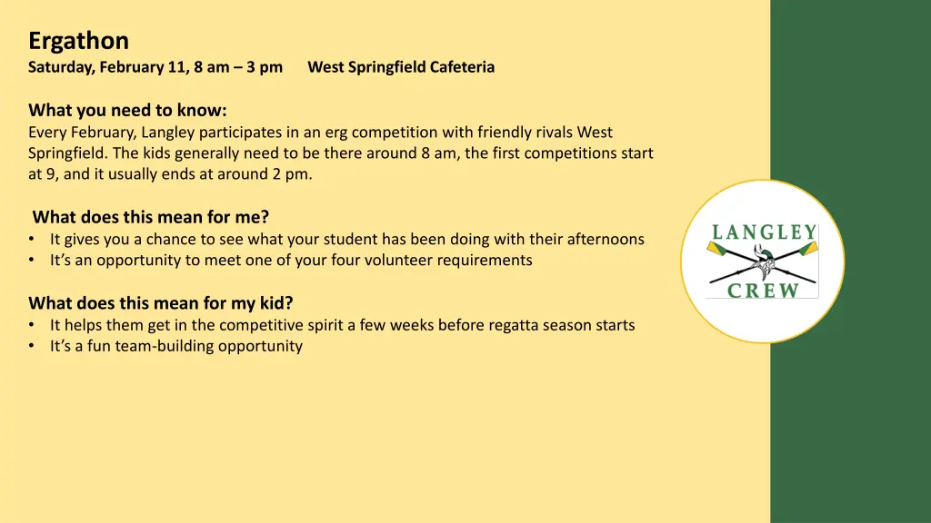 ergathon saturday february 11 8 am 3 pm