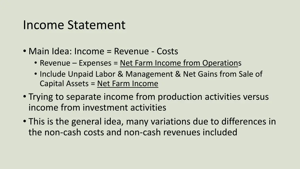 income statement 2