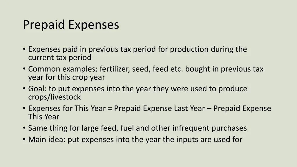 prepaid expenses