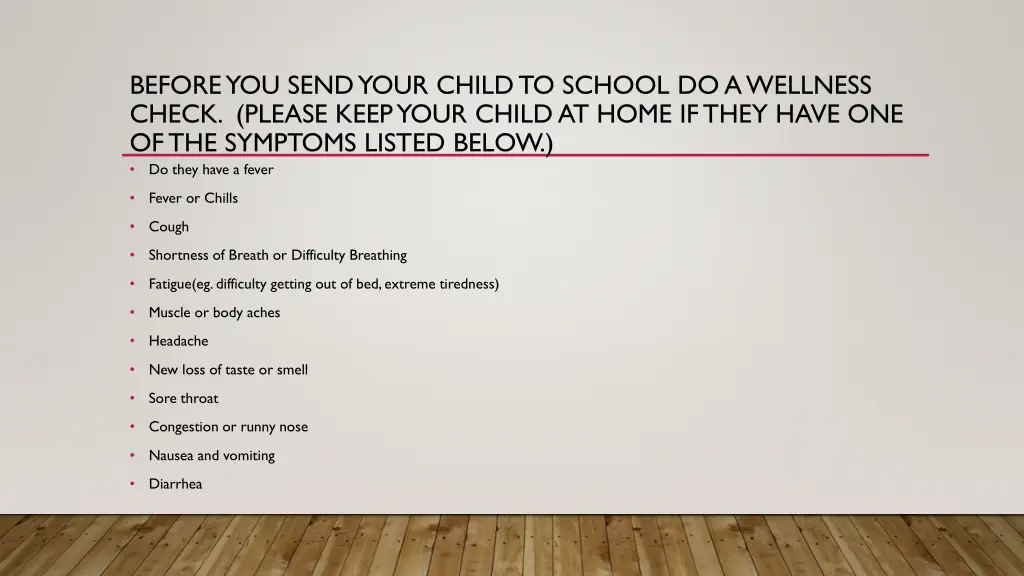 before you send your child to school