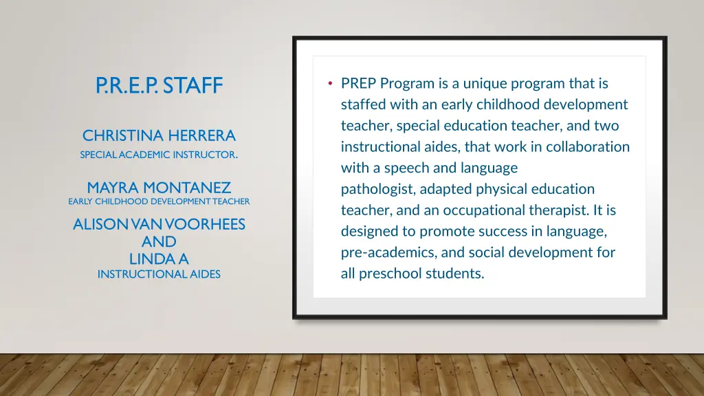p r e p staff