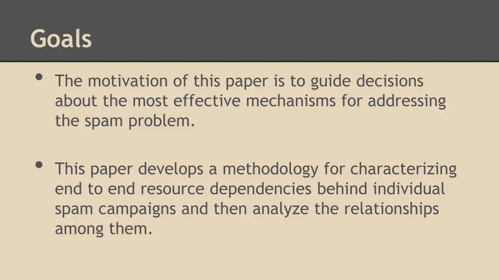 goals the motivation of this paper is to guide