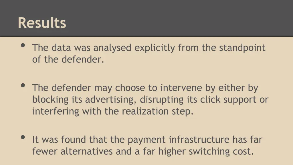 results the data was analysed explicitly from