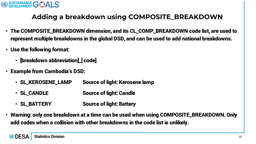 adding a breakdown using composite breakdown