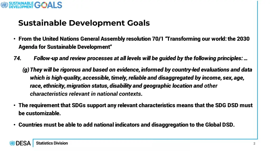 sustainable development goals