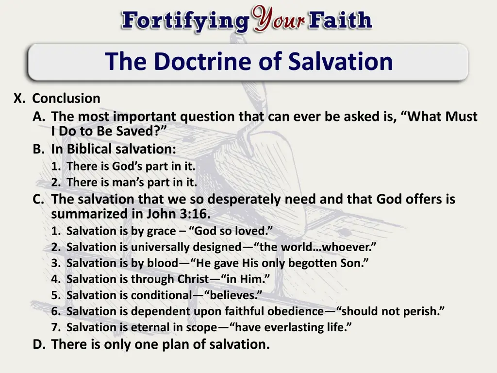 the doctrine of salvation 12