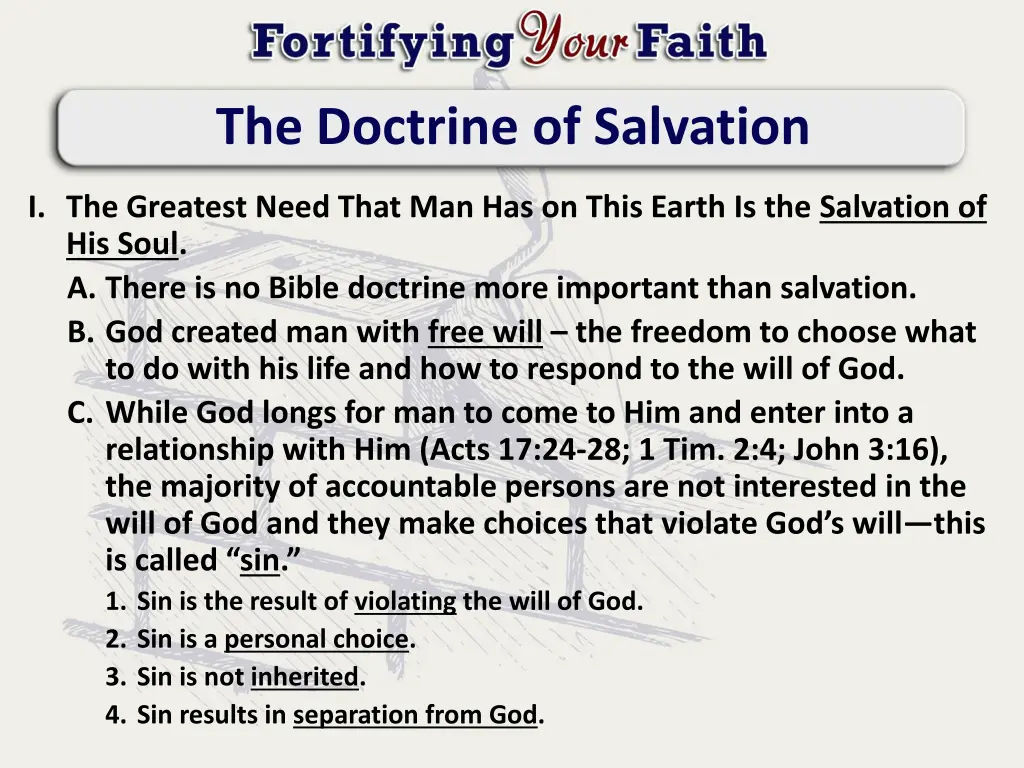 the doctrine of salvation