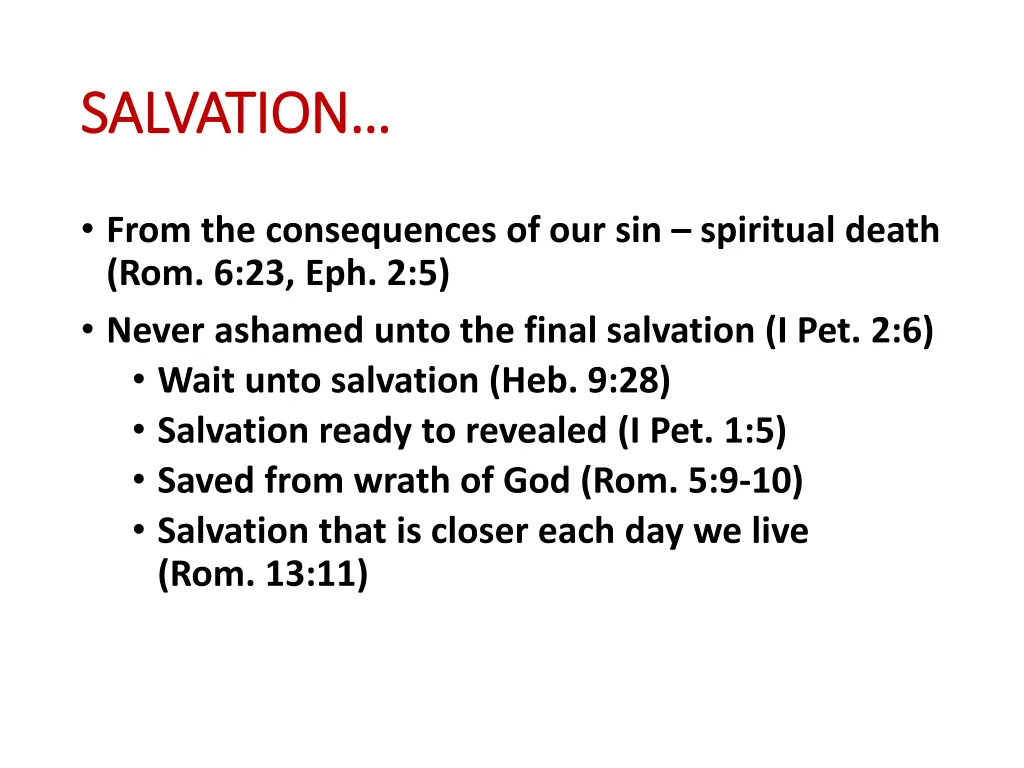 salvation salvation