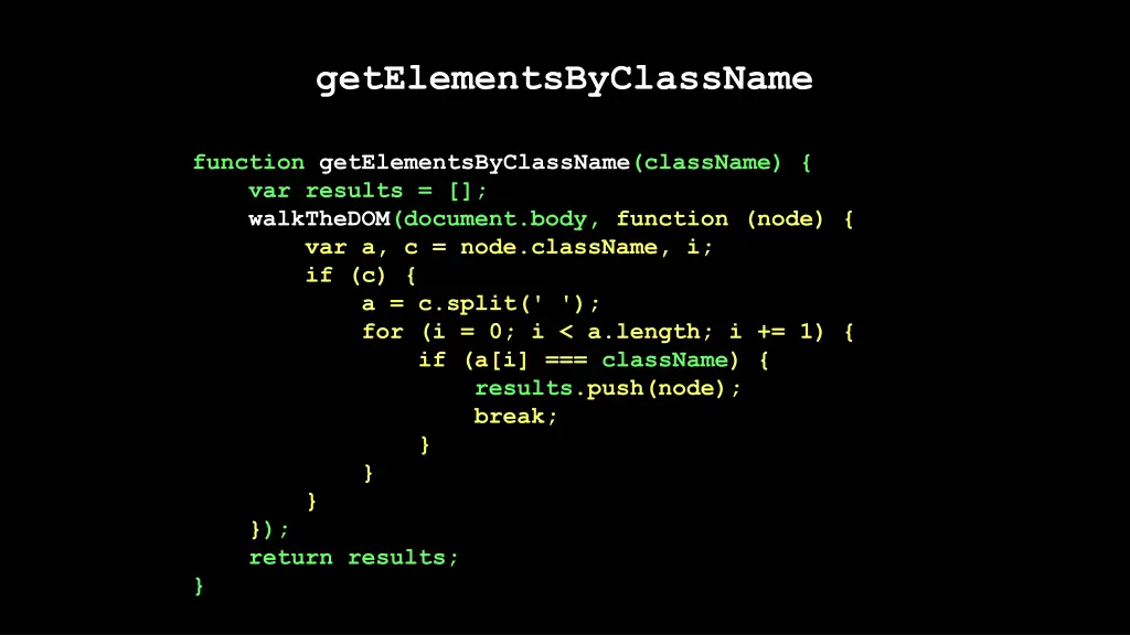 getelementsbyclassname