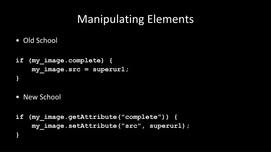 manipulating elements 1