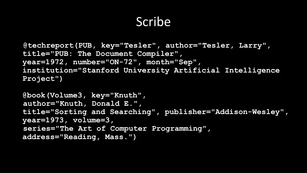 scribe