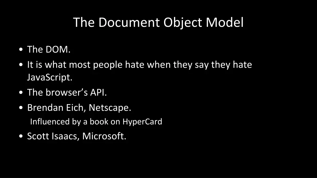the document object model