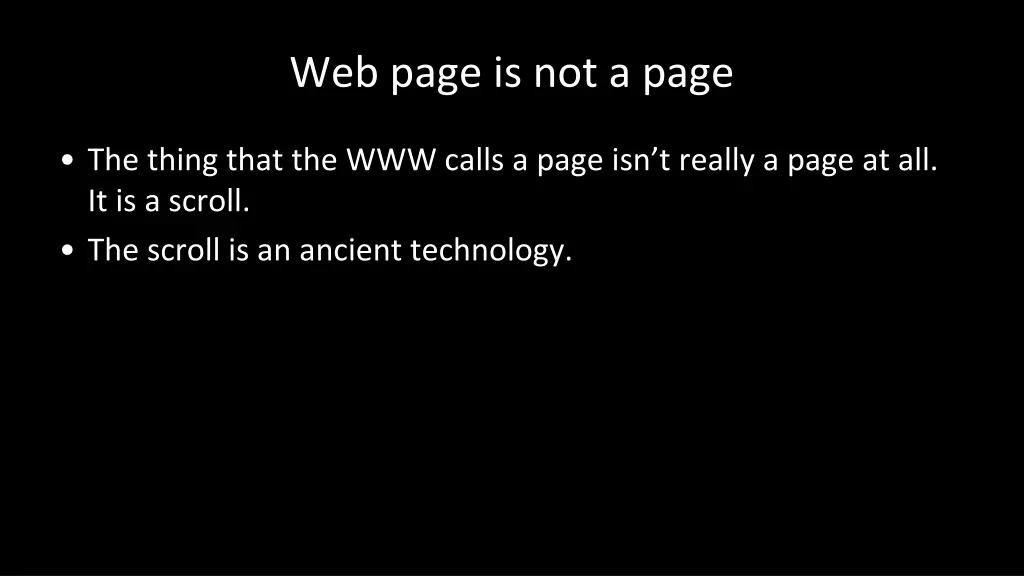 web page is not a page