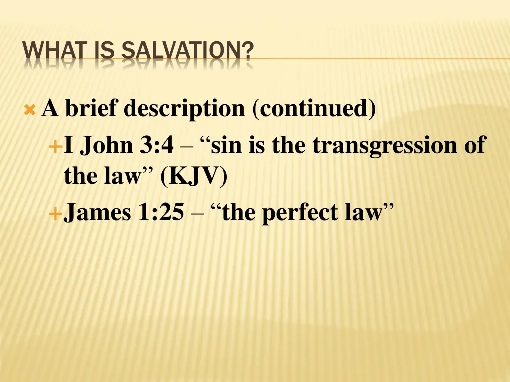 what is salvation 1