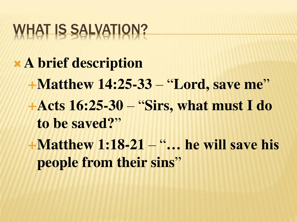 what is salvation