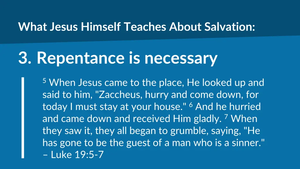 what jesus himself teaches about salvation 3