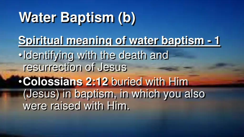 water baptism b