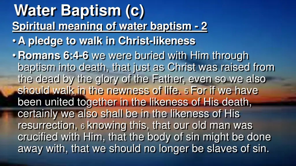 water baptism c spiritual meaning of water