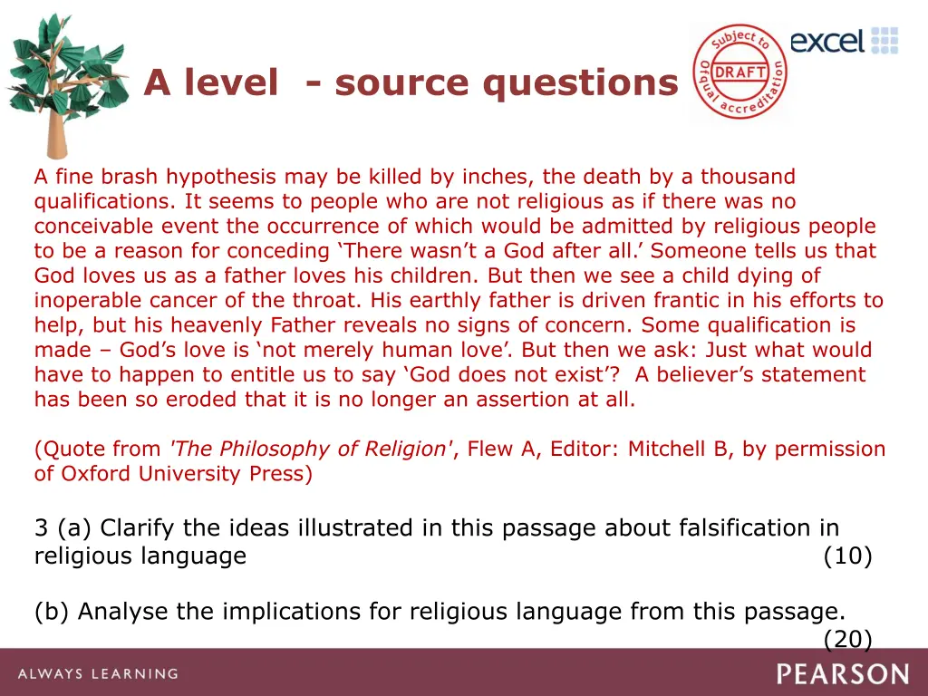 a level source questions
