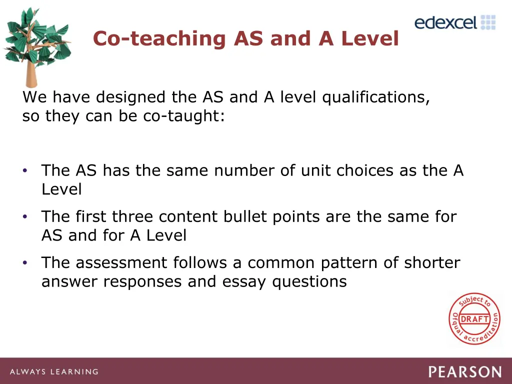co teaching as and a level