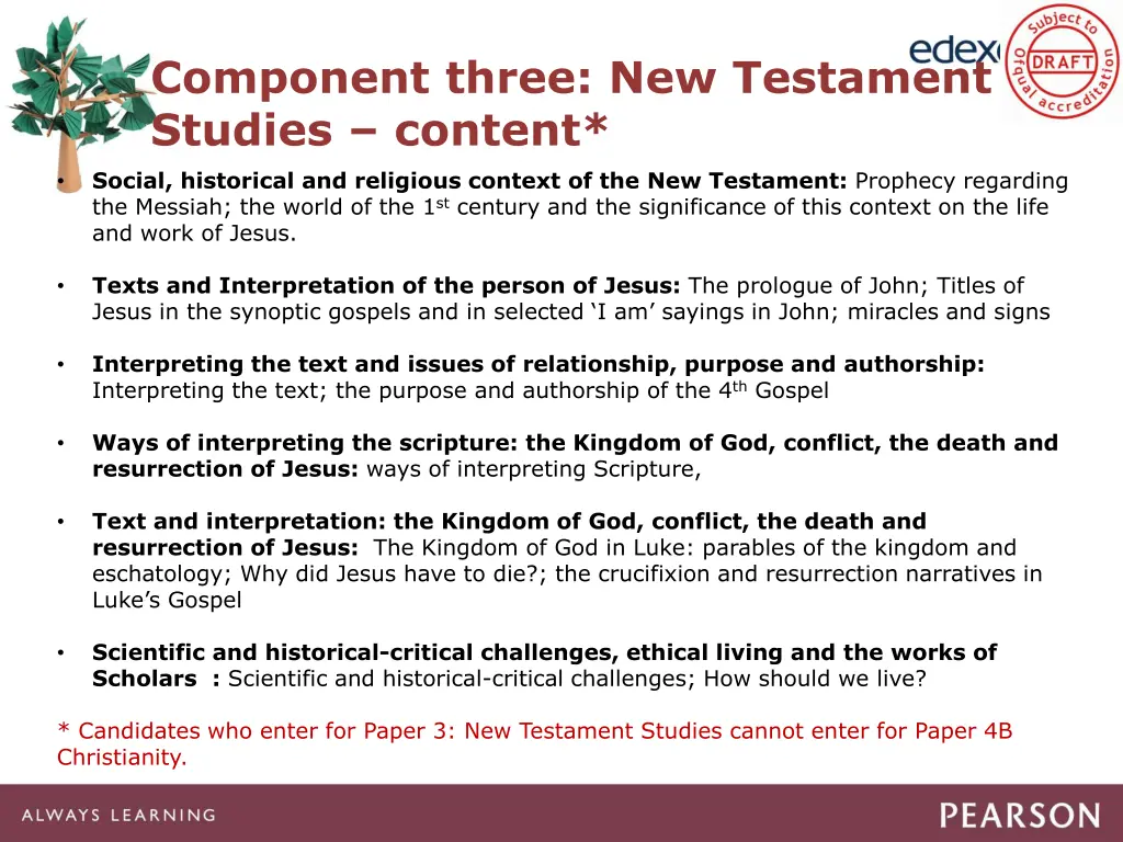 component three new testament studies content