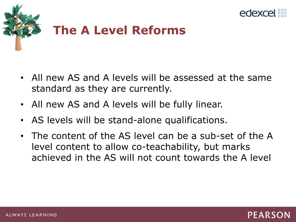 the a level reforms