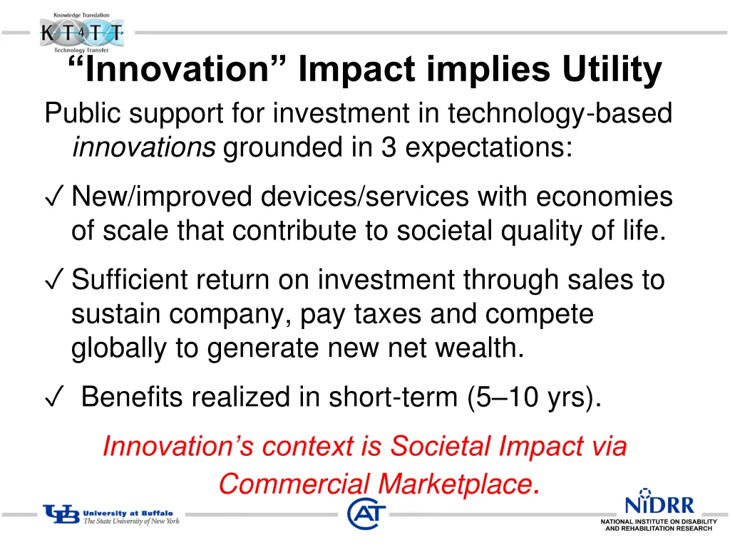 innovation impact implies utility public support
