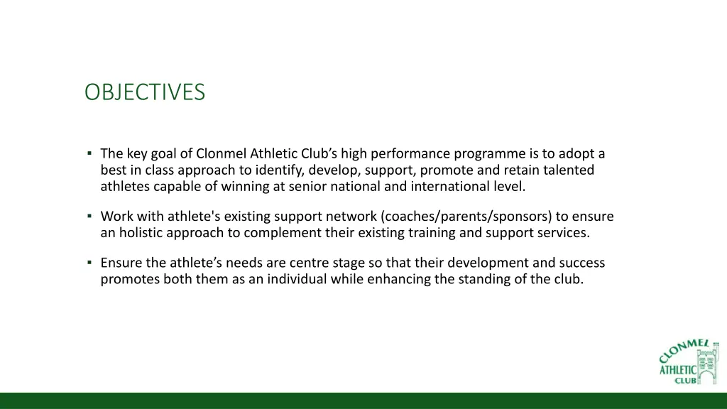 objectives