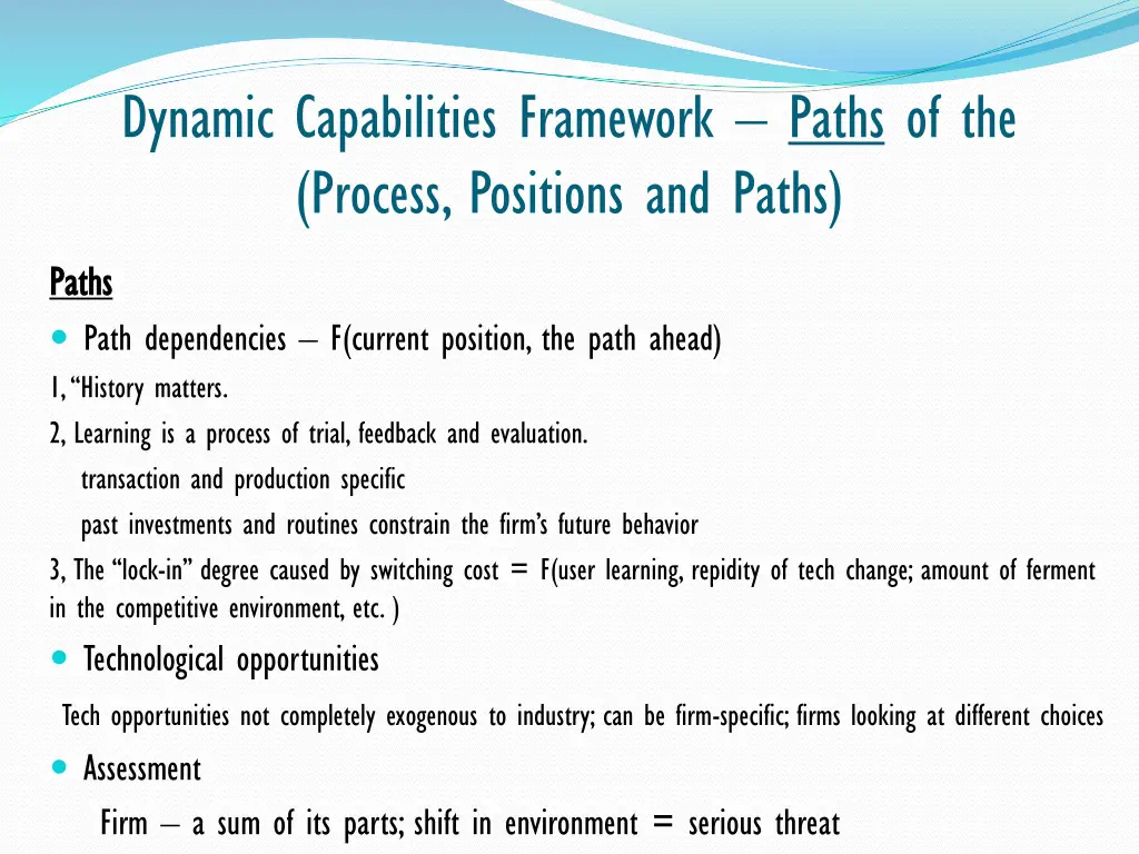 dynamic capabilities framework paths