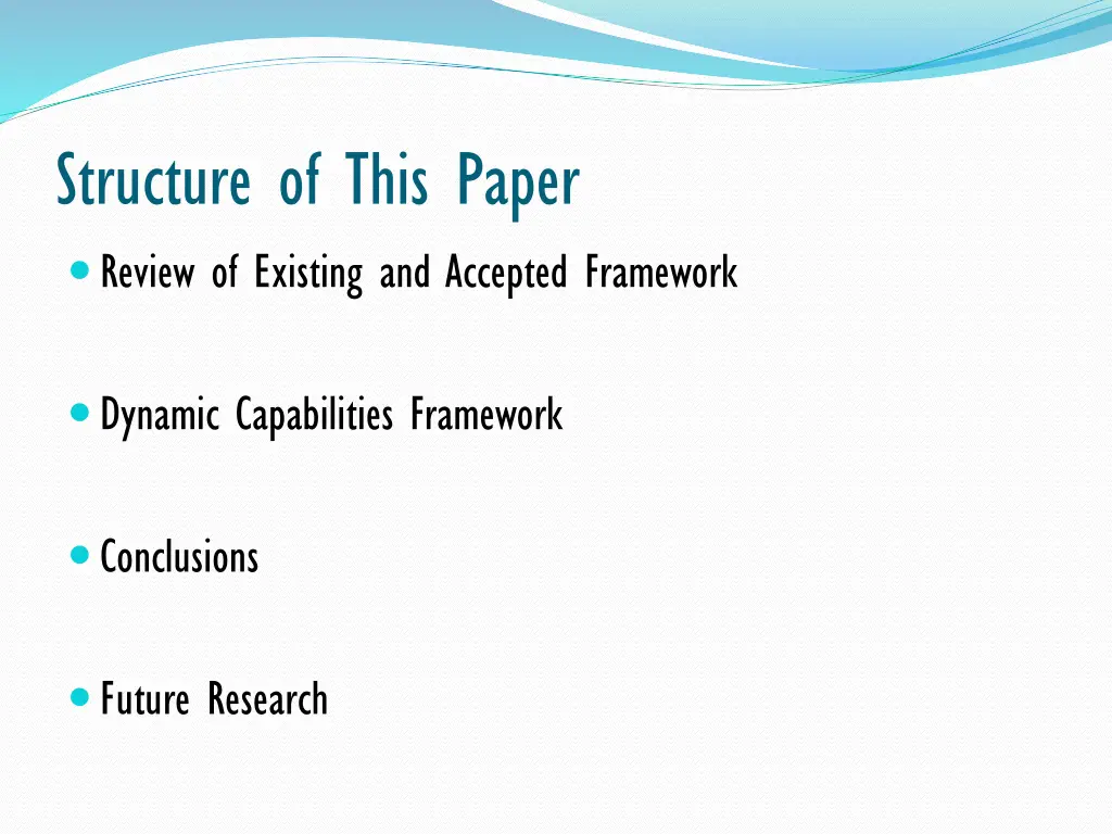 structure of this paper review of existing