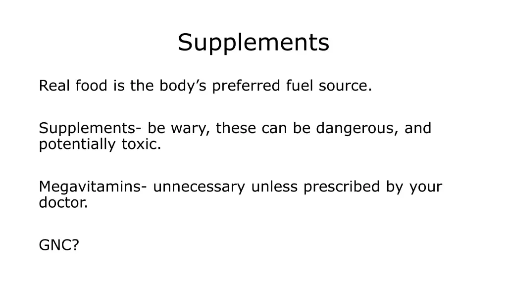 supplements