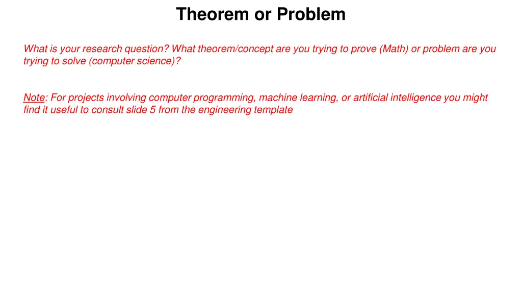 theorem or problem
