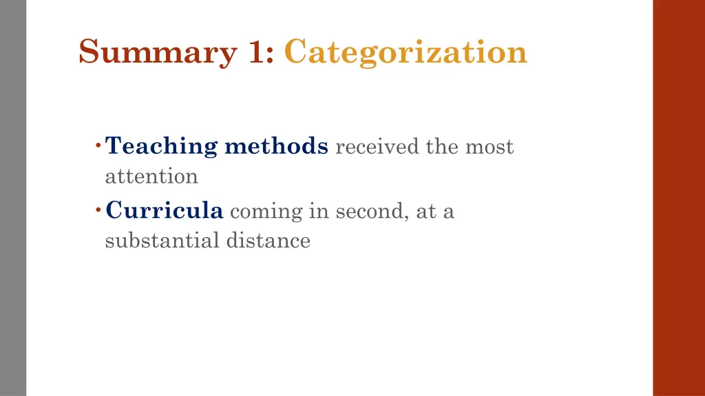 summary 1 categorization