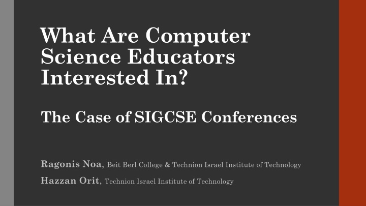 what are computer science educators interested in
