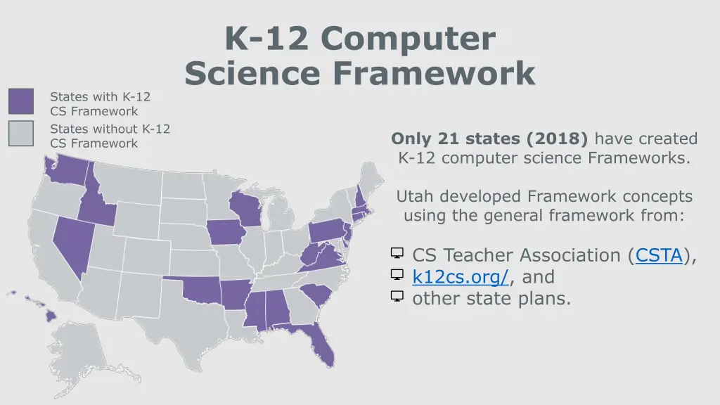 k 12 computer science framework