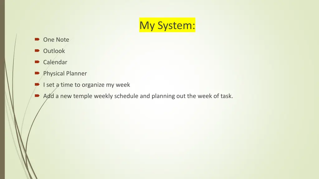 my system
