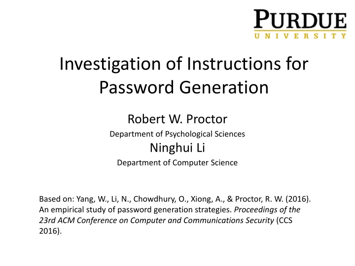investigation of instructions for password