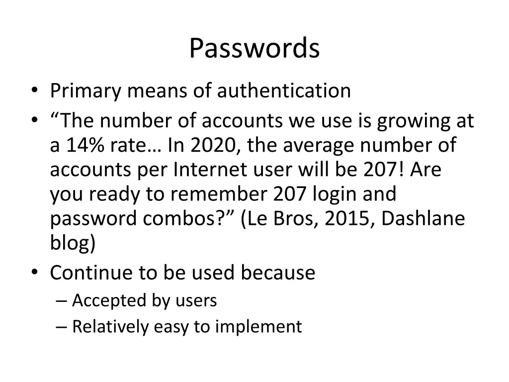 passwords