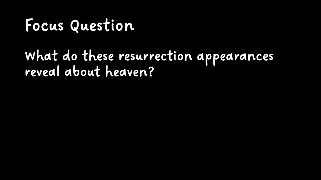 focus question focus question