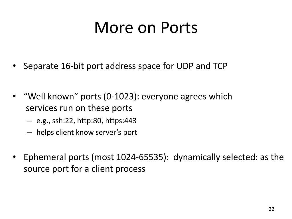 more on ports
