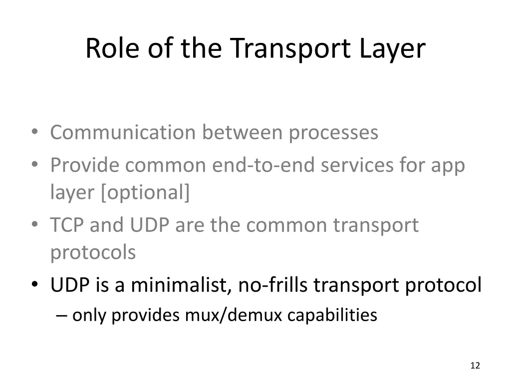 role of the transport layer 3