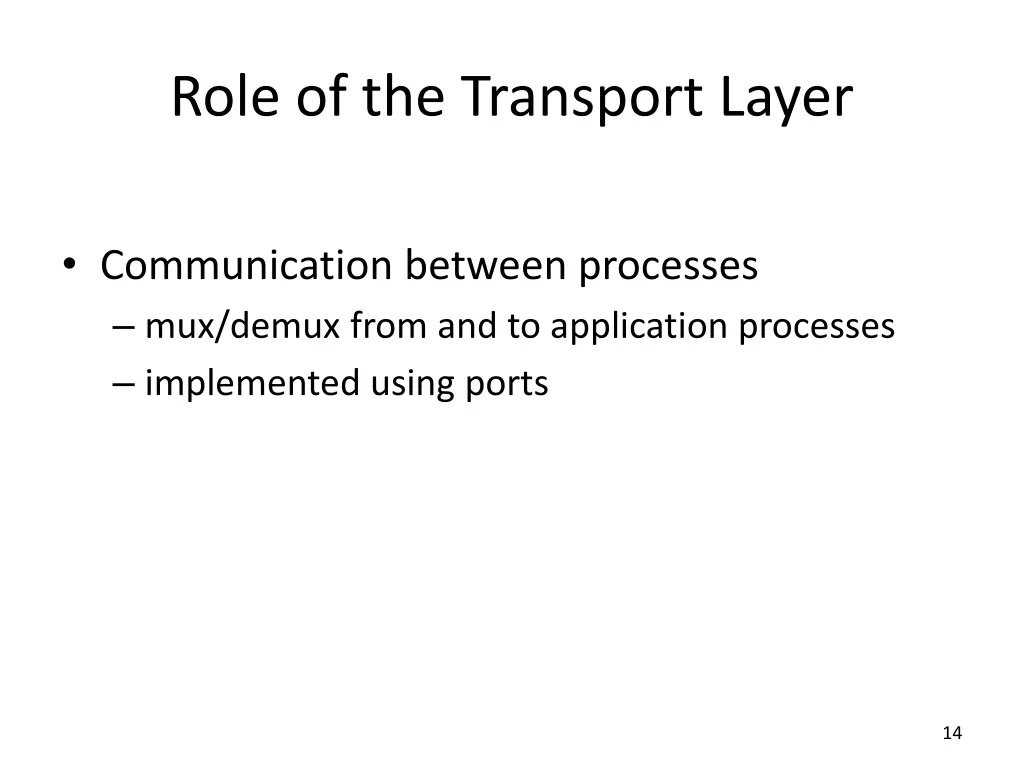 role of the transport layer 5